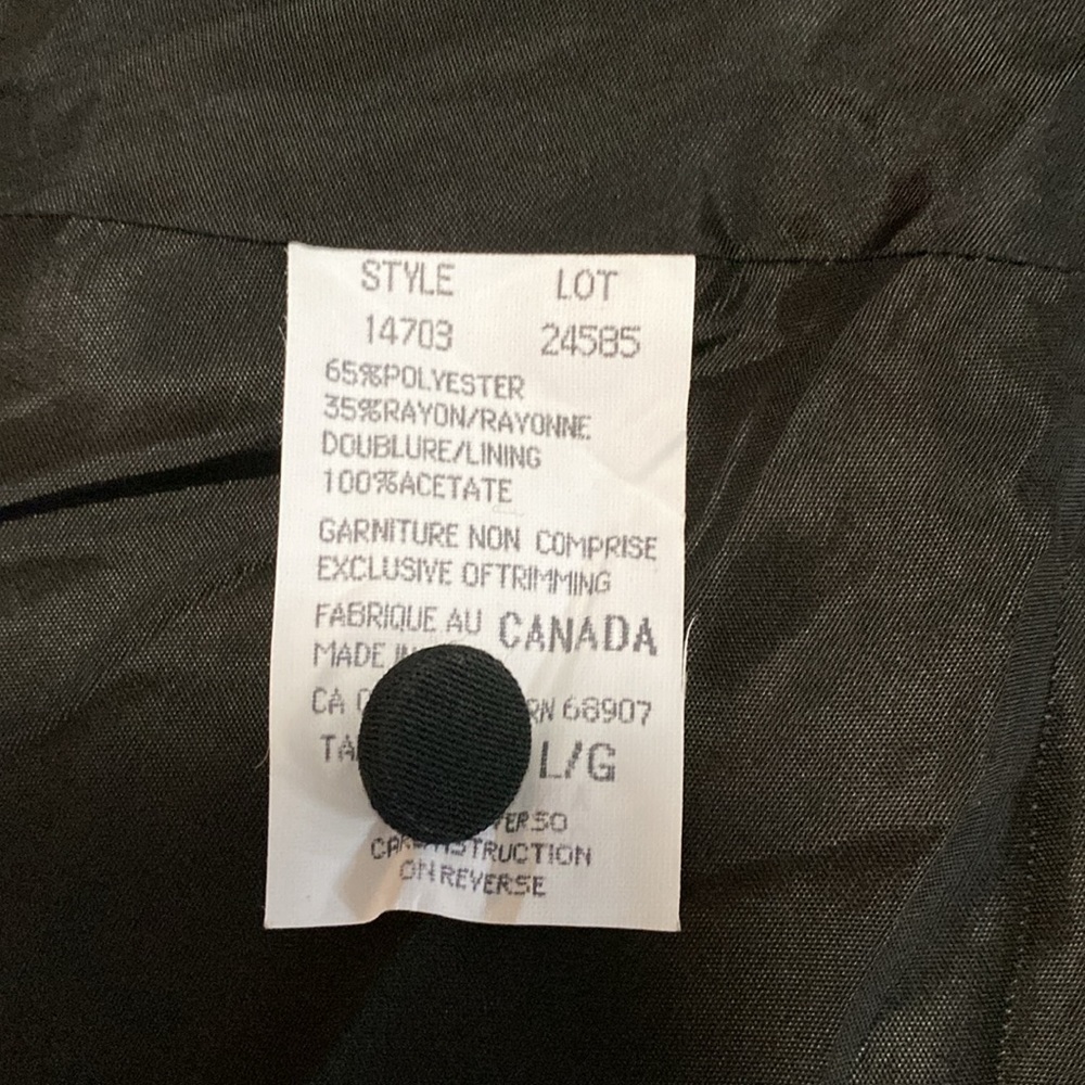 Le Chateau vintage  Black FITTED Jacket Sz L - Picture 9 of 14